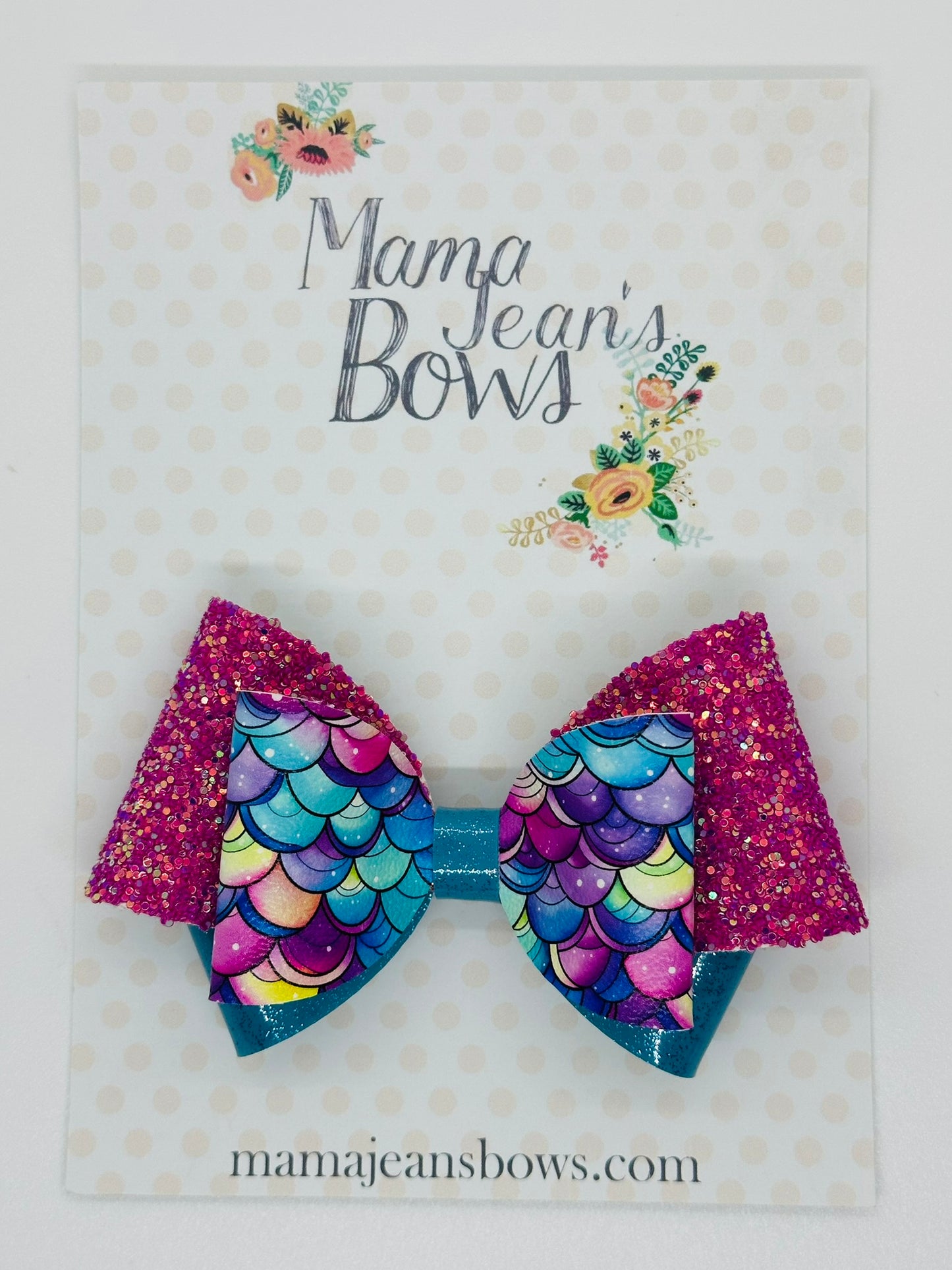 Mosaic Mermaid Scales Breann Hair Bow