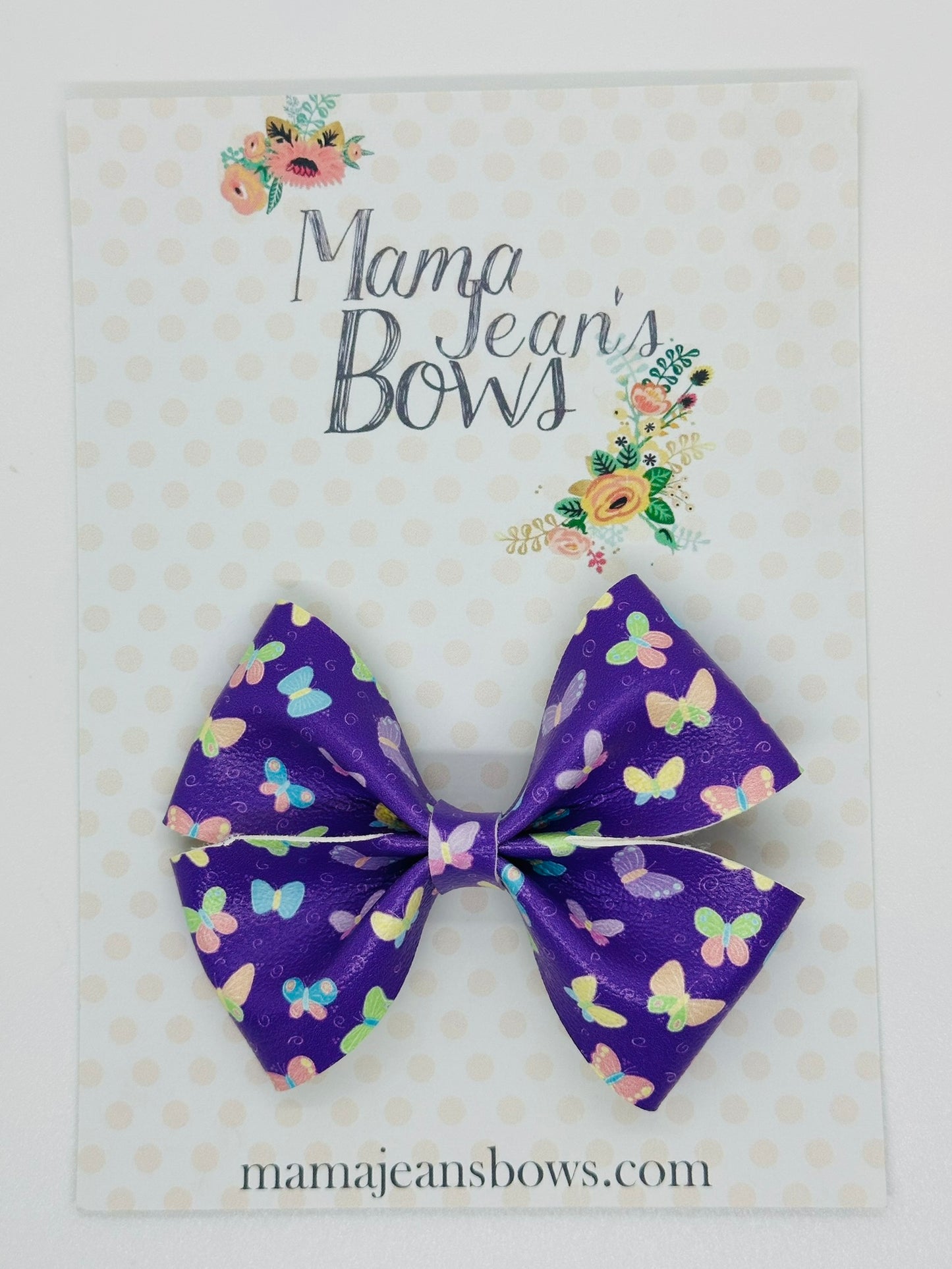 Purple Butterflies Taylor Hair Bow