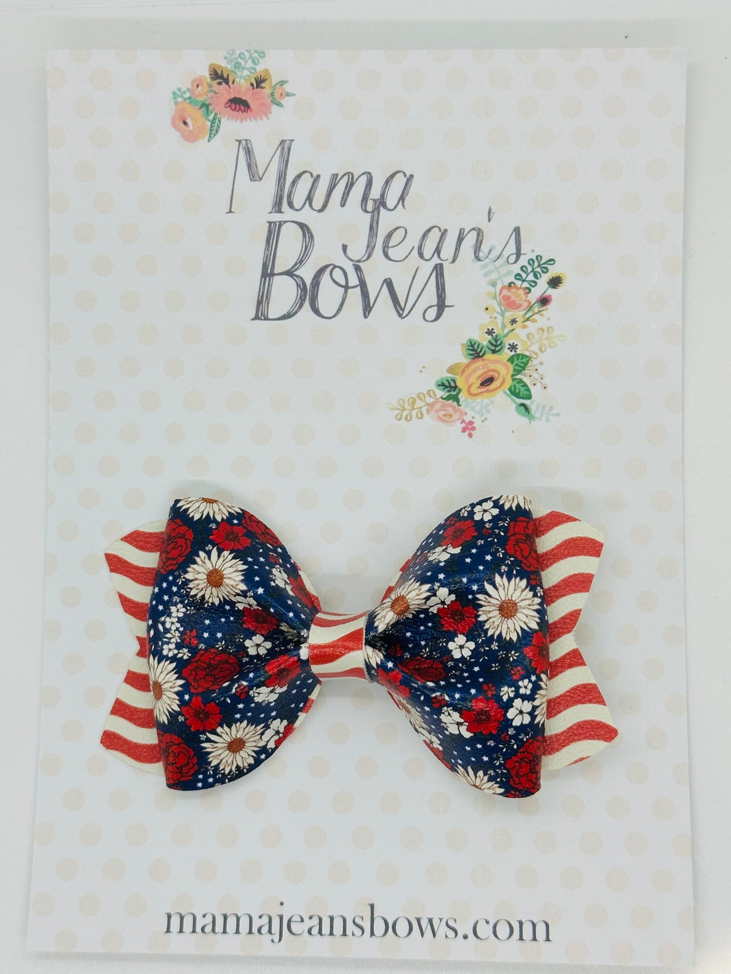 Independance Day Flowers LouAnn Hair Bow