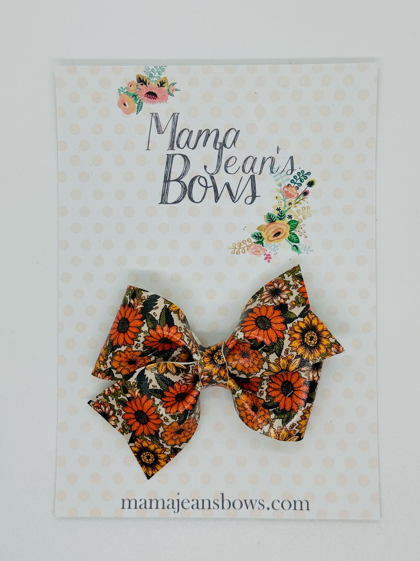 Halloween Florals Whitley Hair Bow