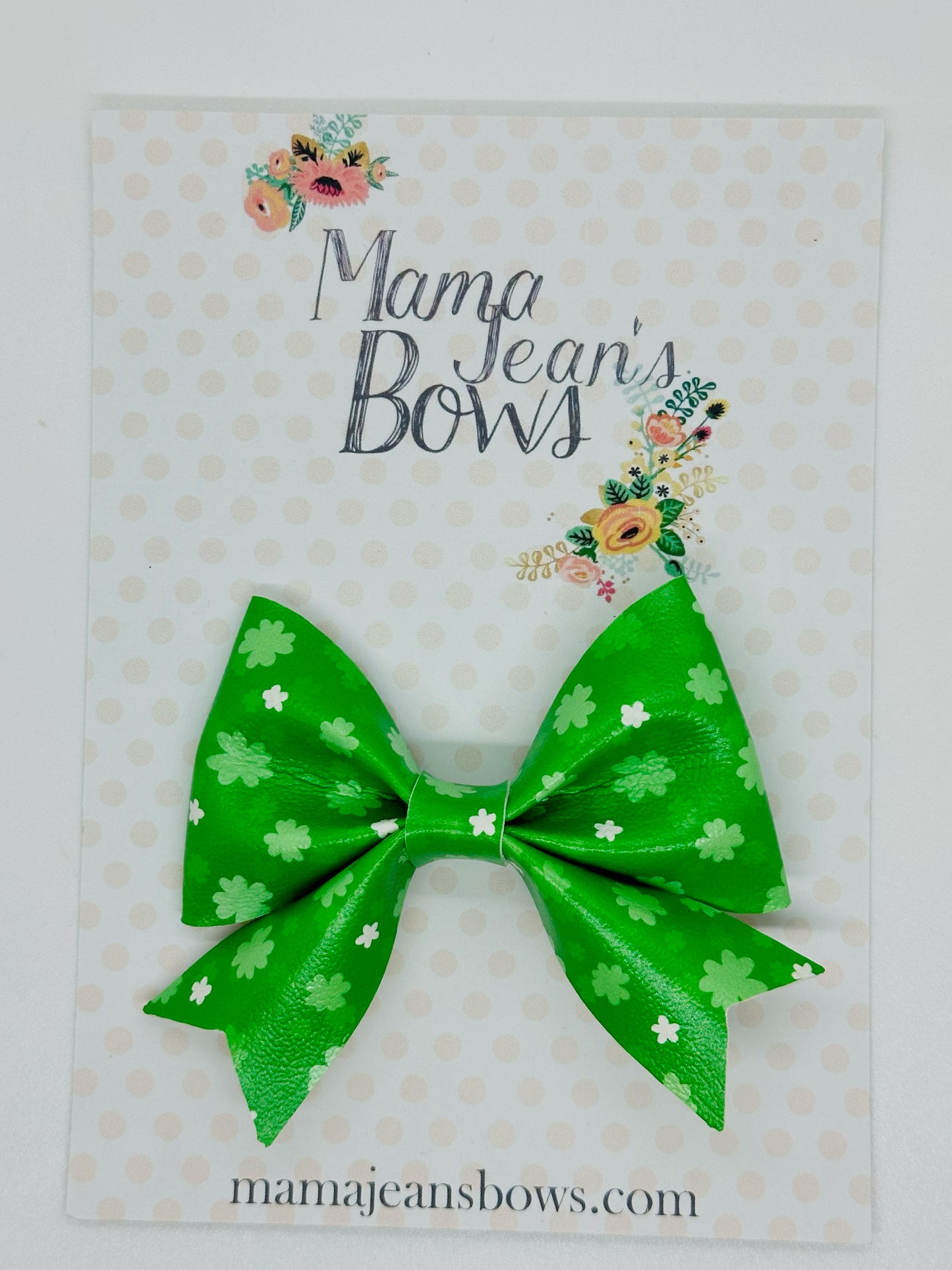 Green Clovers Carissa Hair Bow