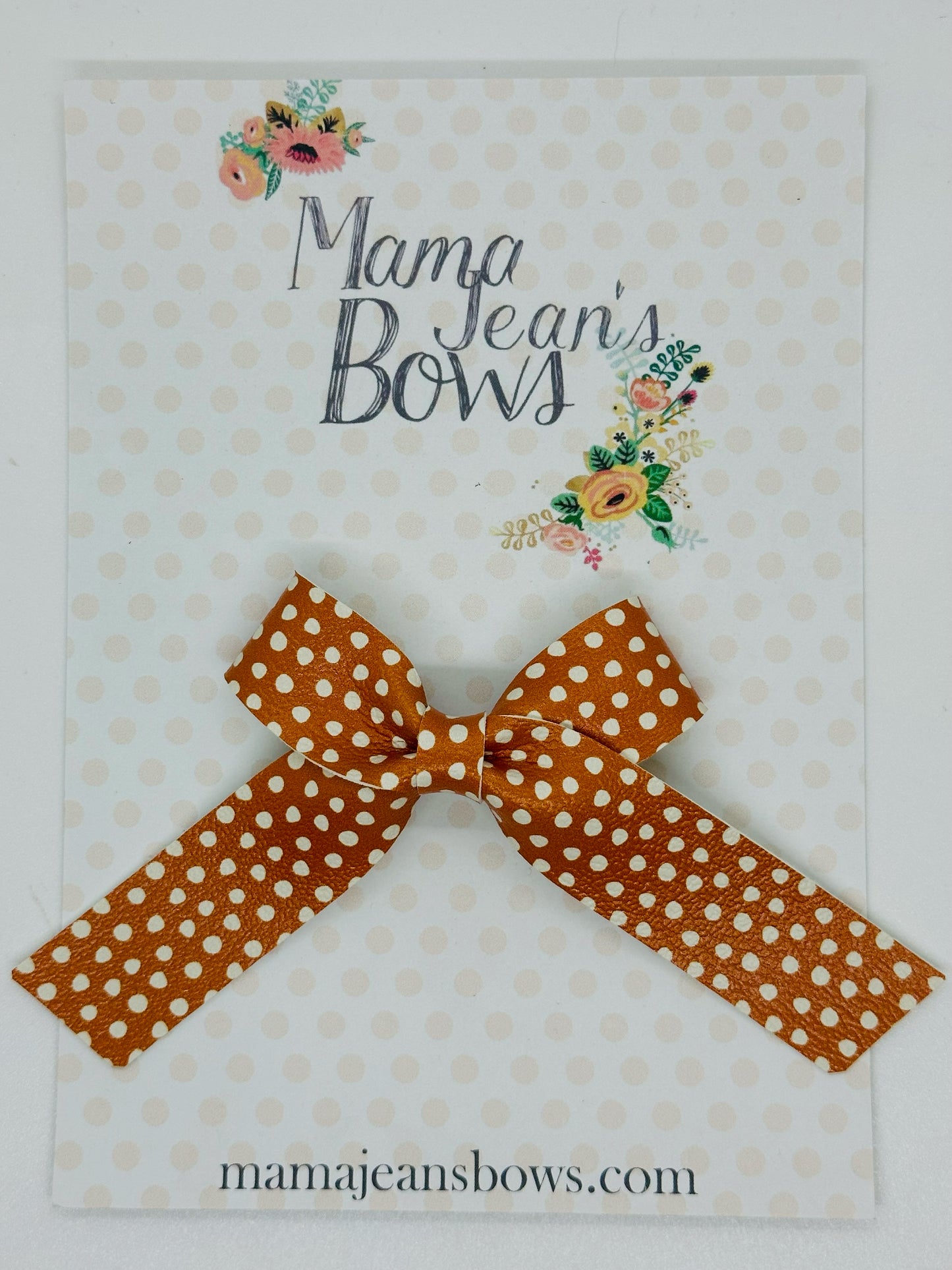 Orange Harvest Dots Lux Hair Bow