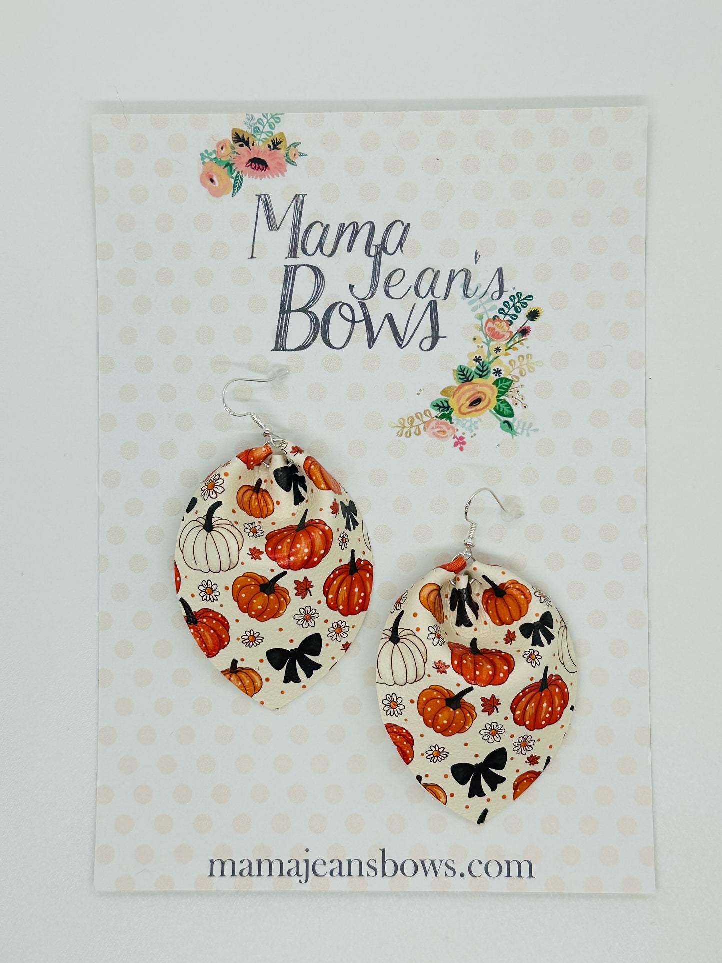 Bow Pumpkin Earrings