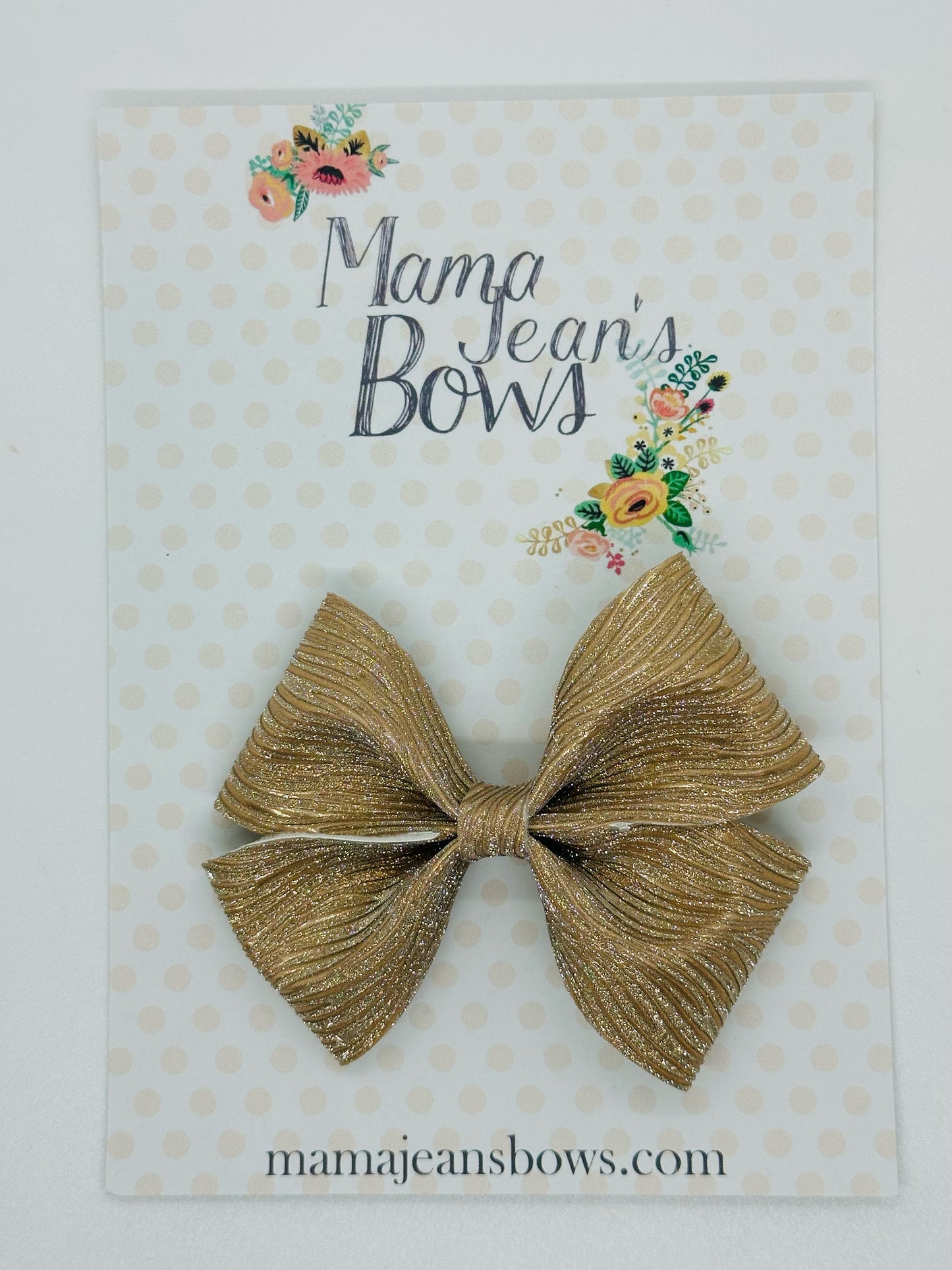 Gold Wave Glitter Taylor Hair Bow