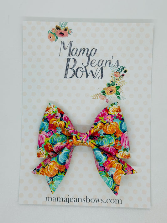 Neon Pumpkins Carissa Hair Bow