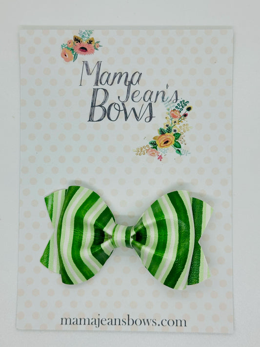 Shamrock Stripes LouAnn Hair Bow