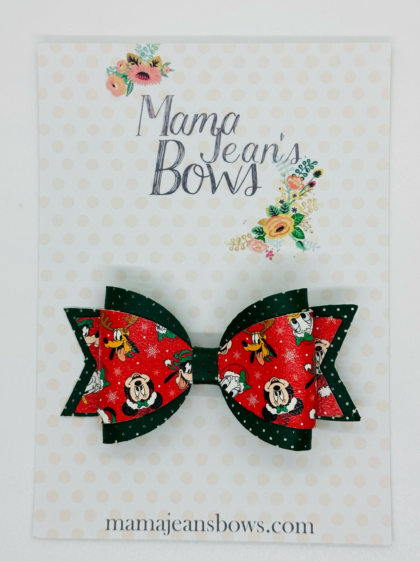 X-Mas Mouse Friends Carolyn Hair Bow