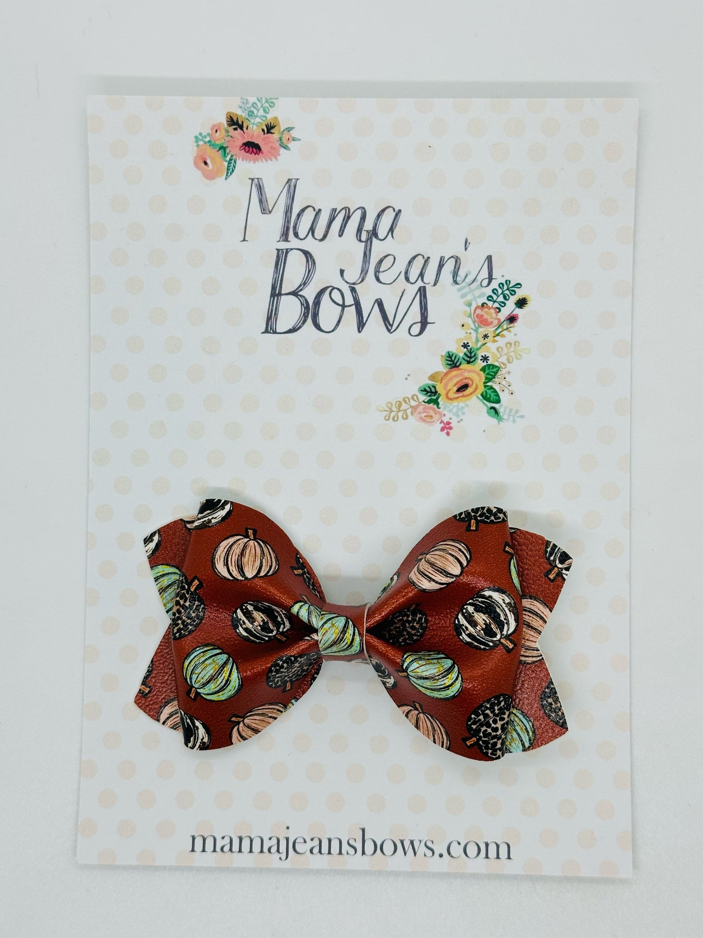 Western Patterned Pumpkins LouAnn Hair Bow