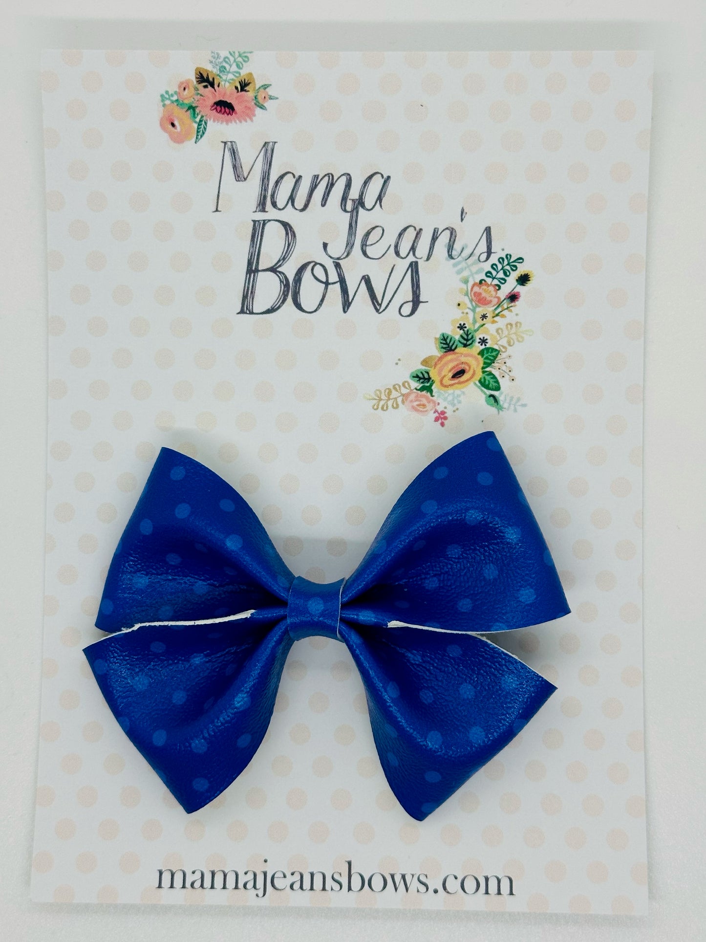 Blue Polka Dots Taylor Hair Bow