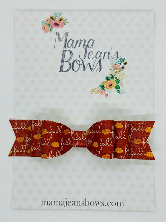 Fall Words Gloria Hair Bow