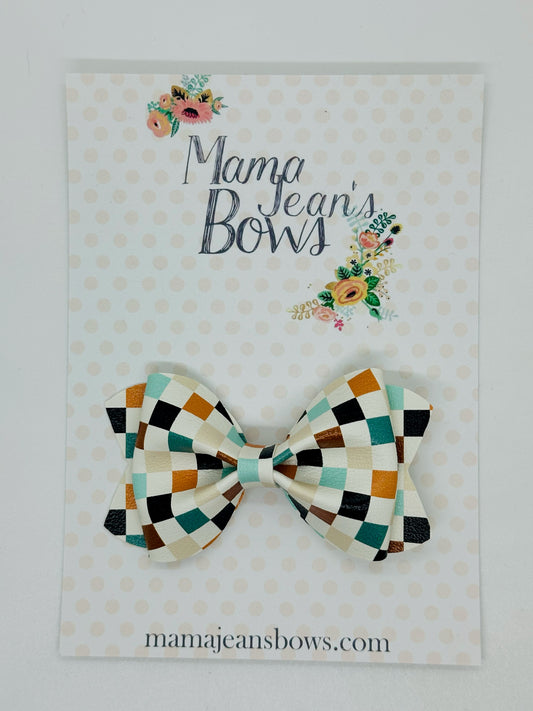 Fall Checkered LouAnn Hair Bow