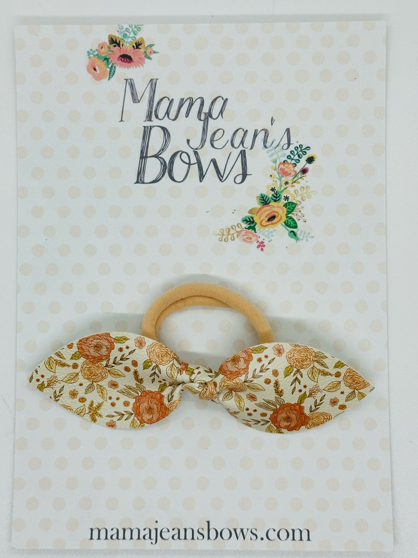 Corral Floral Knot Hair Bow