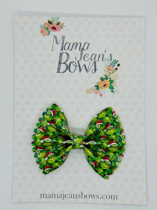 Grinch Pinch Hair Bow