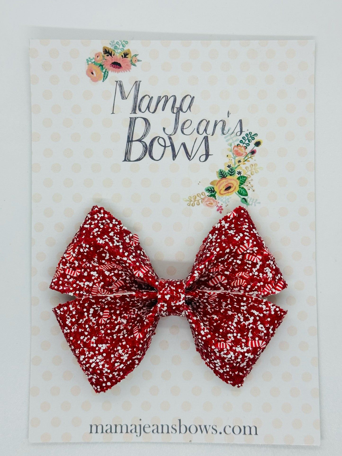 Candy Cane Glitter Taylor Hair Bow