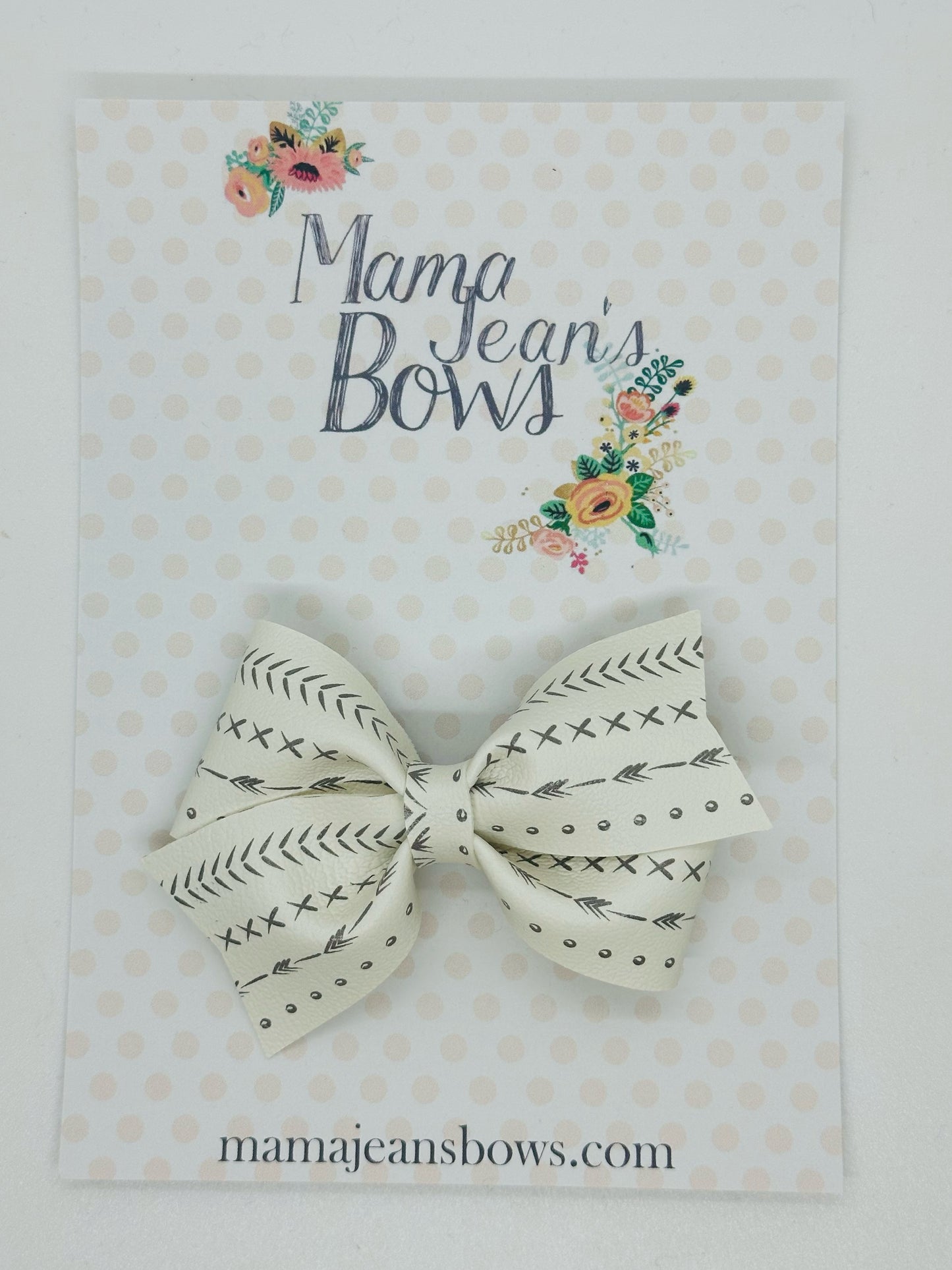 Boho White Whitley Hair Bow