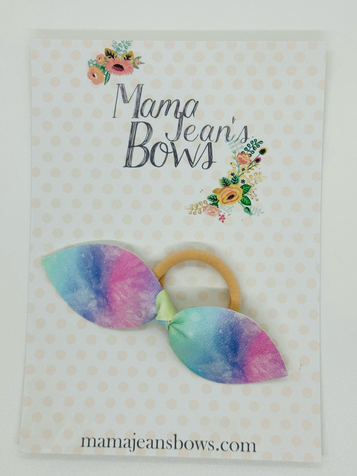 Colorful Tie Dyed Knot Hair Bow