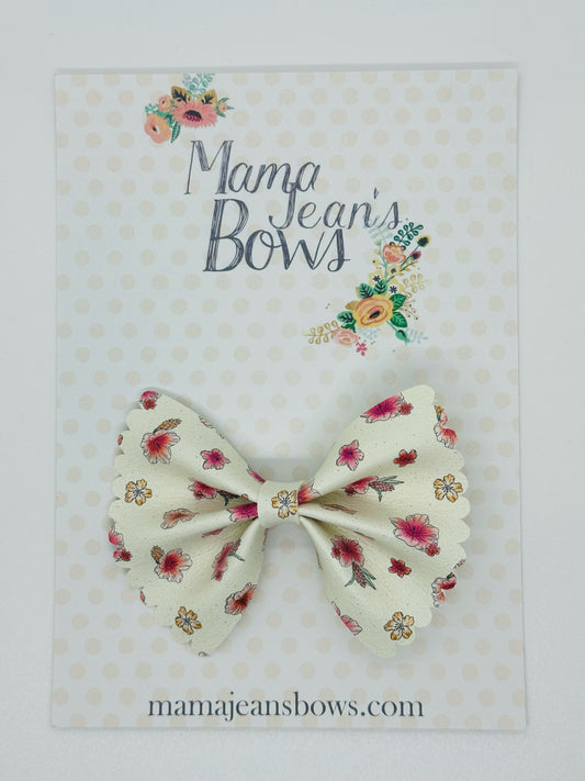 Pink Hibiscus Pinch Hair Bow