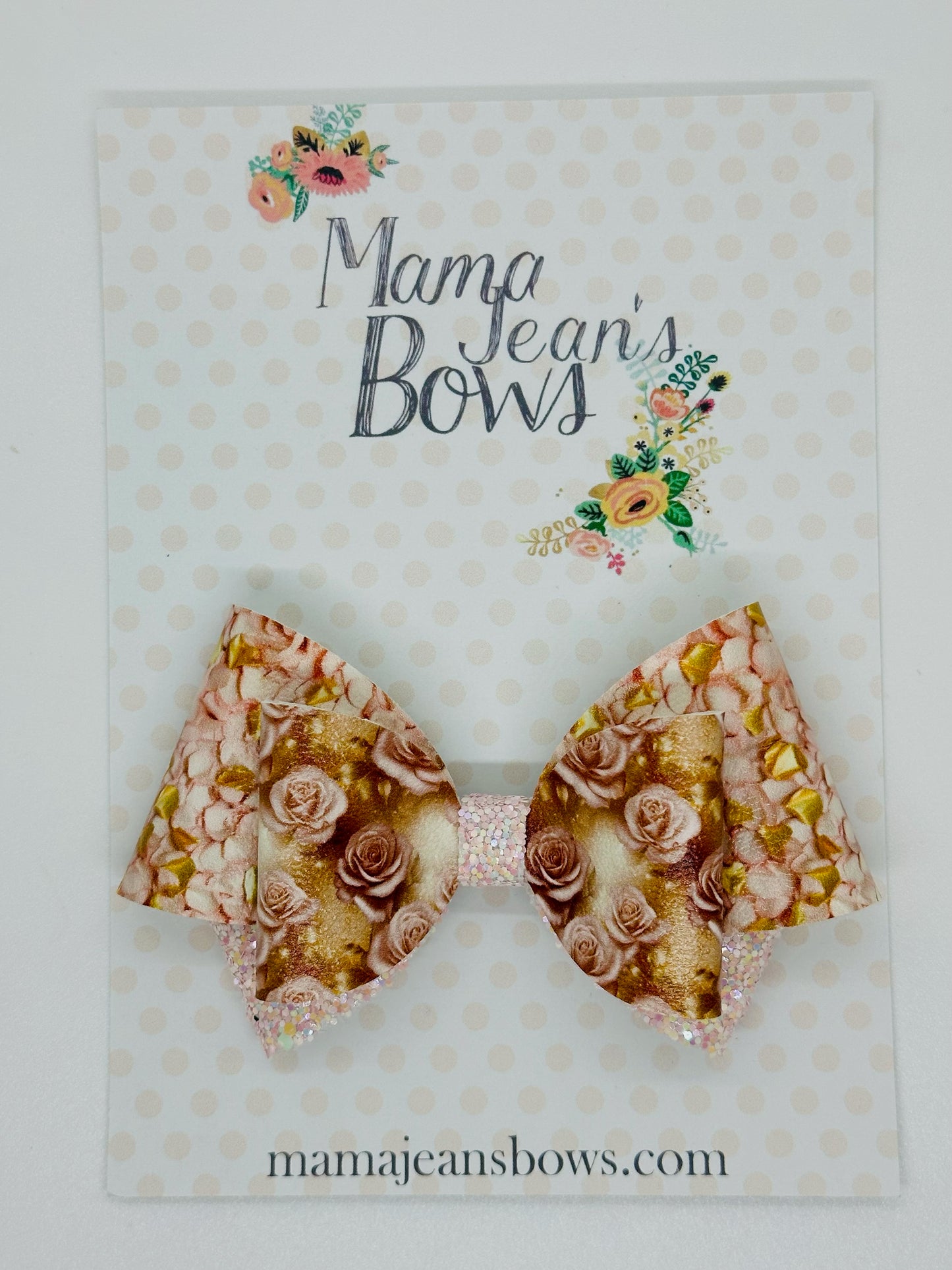 Pink Roses Breann Hair Bow