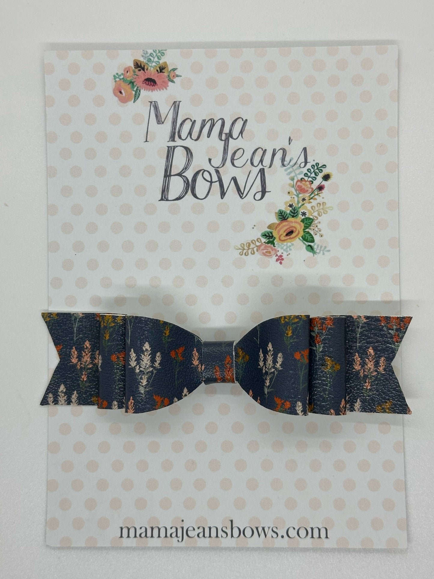 Blue Flower Field Gloria Hair Bow