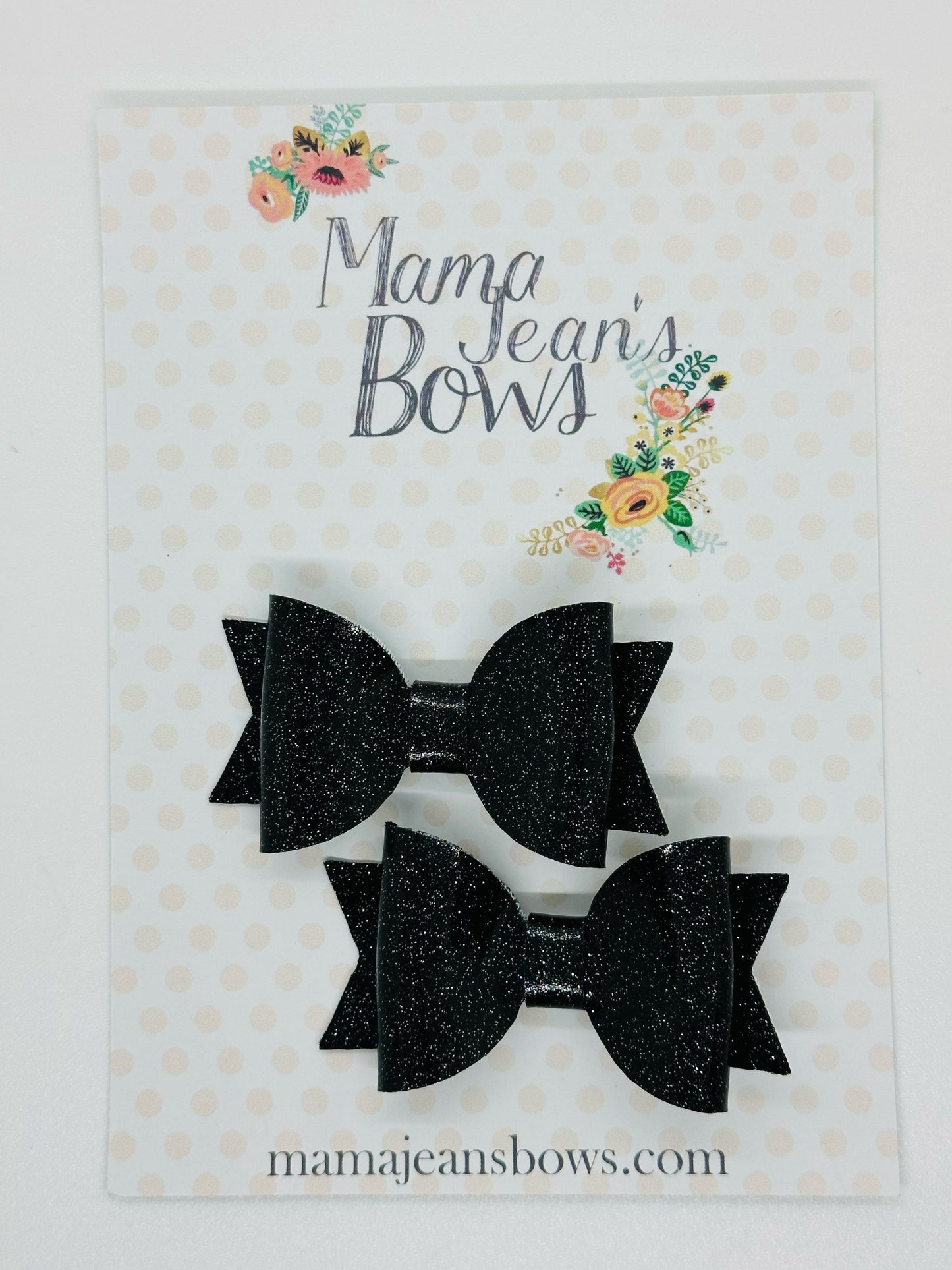 Glossy Black Glitter Piggy Set