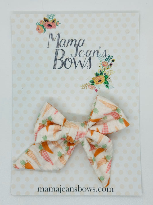 Carrots Hand Tied Hair Bow