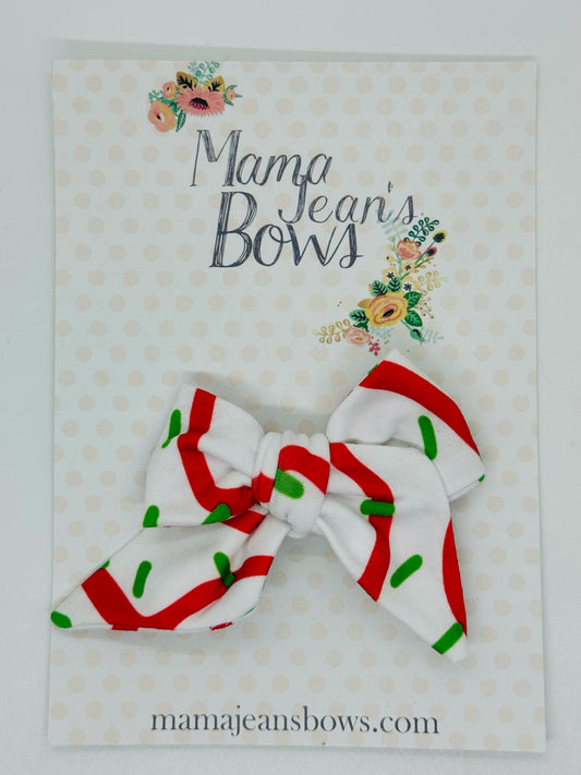 Christmas Tree Cakes Hand Tied Hair Bow