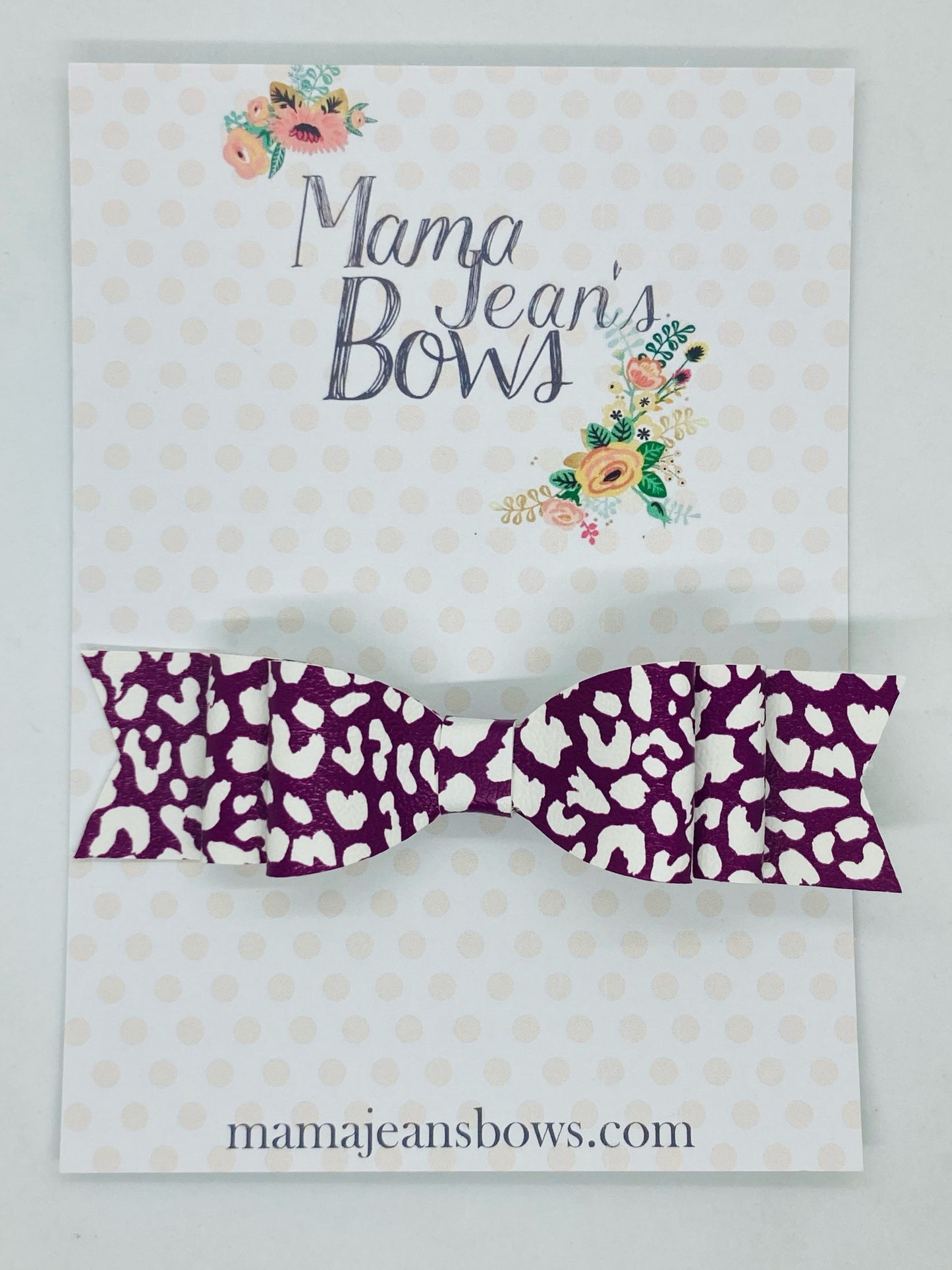 Boysenberry Cheetah Gloria Hair Bow