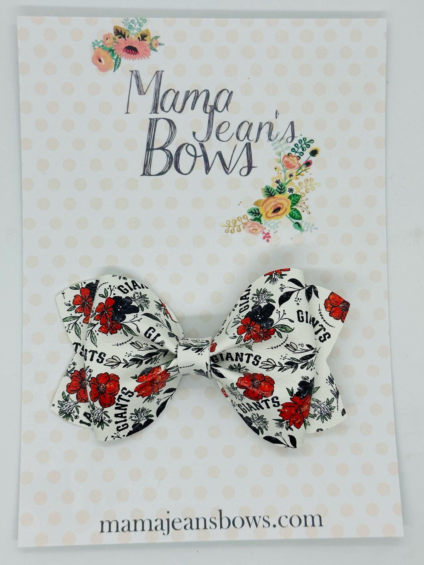 Giants Floral LouAnn Hair Bow