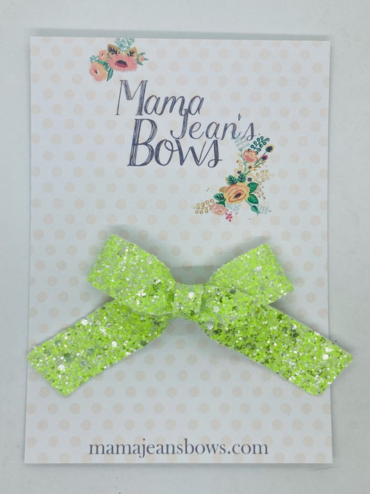 Lime Bubbly Lux Hair Bow