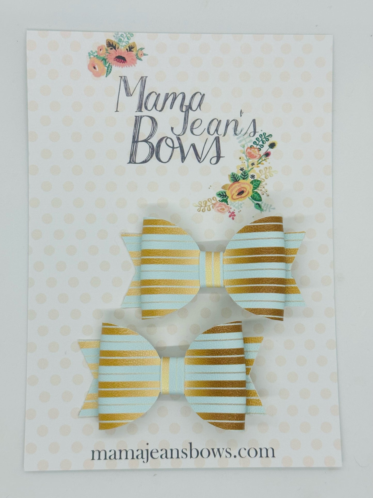 Blue Gold Pastel Stripes Piggy Set