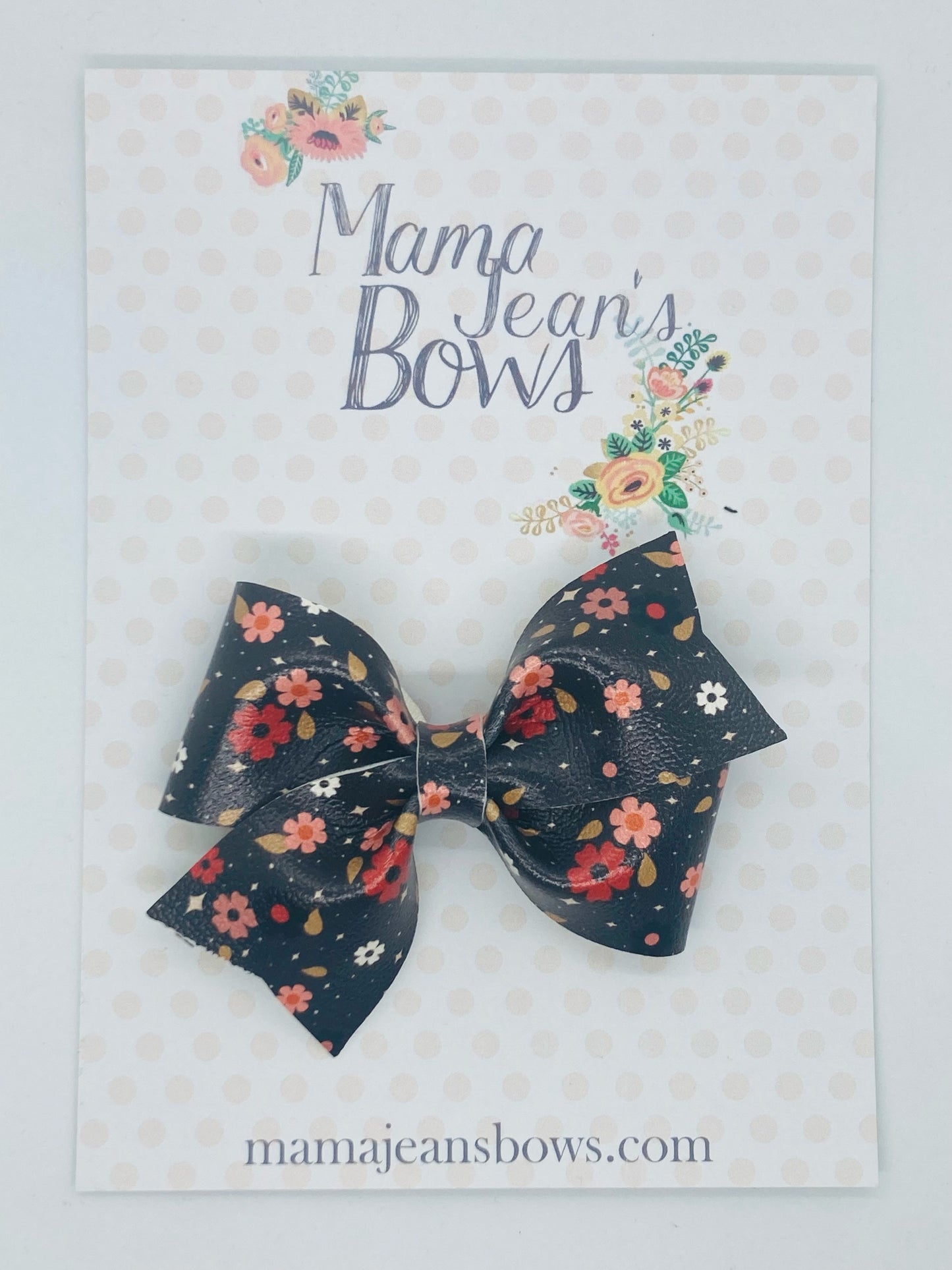 Midnight Flowers Whitley Hair Bow