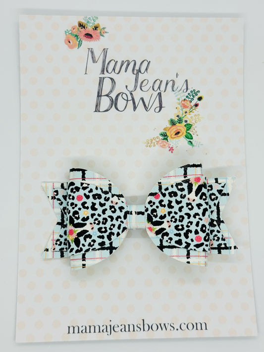 Flower Crown Cow Carolyn Hair Bow