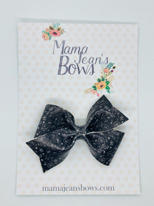 Black Bandana Whitley Hair Bow