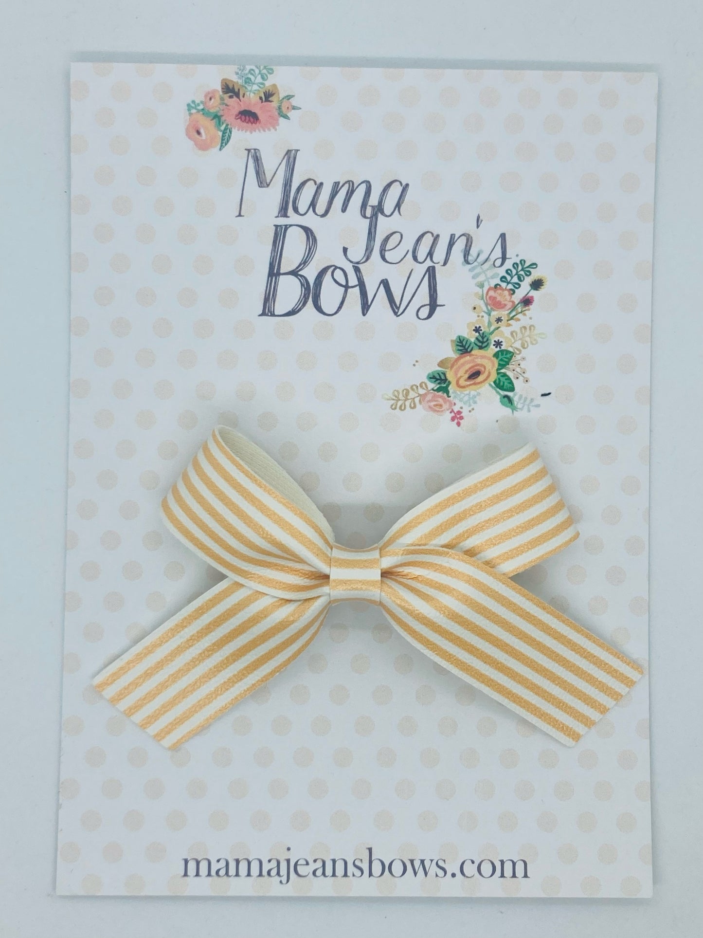 Butterscotch Stripes Lux Hair Bow