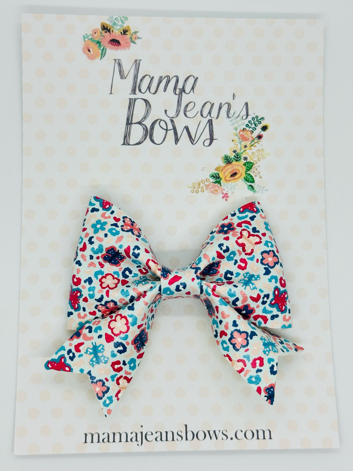 Butterfly Leopard Print Carissa Hair Bow