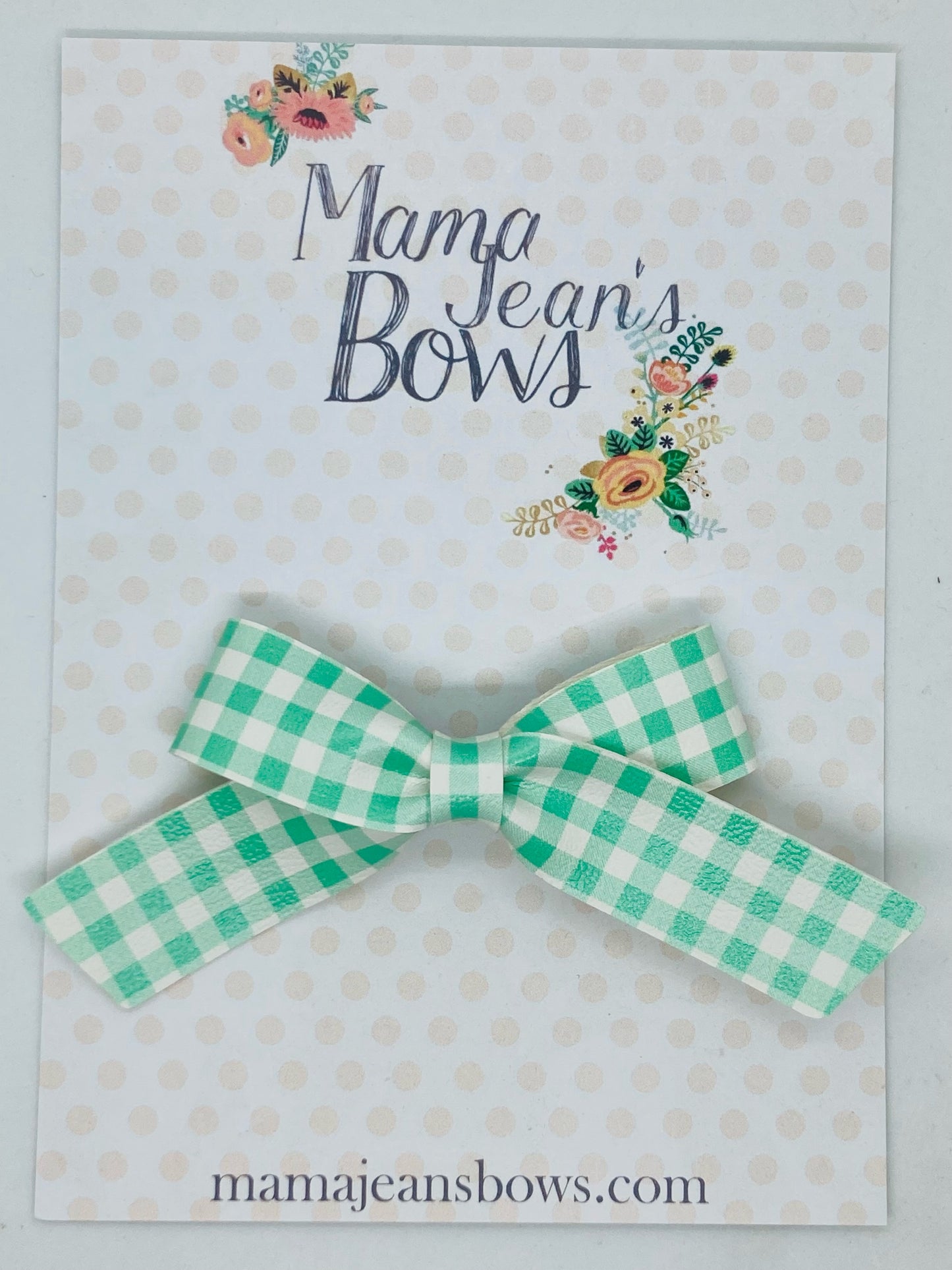 Green Plaid Lux Hair Bow