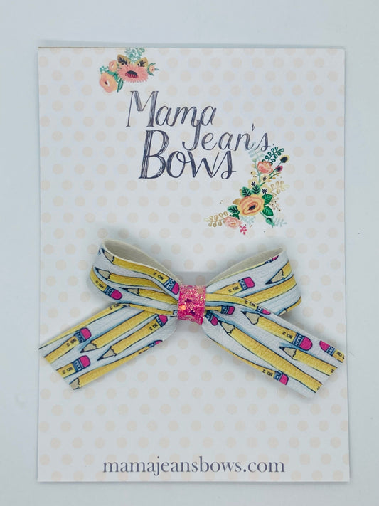 No. 2 Pencil Lux Hair Bow