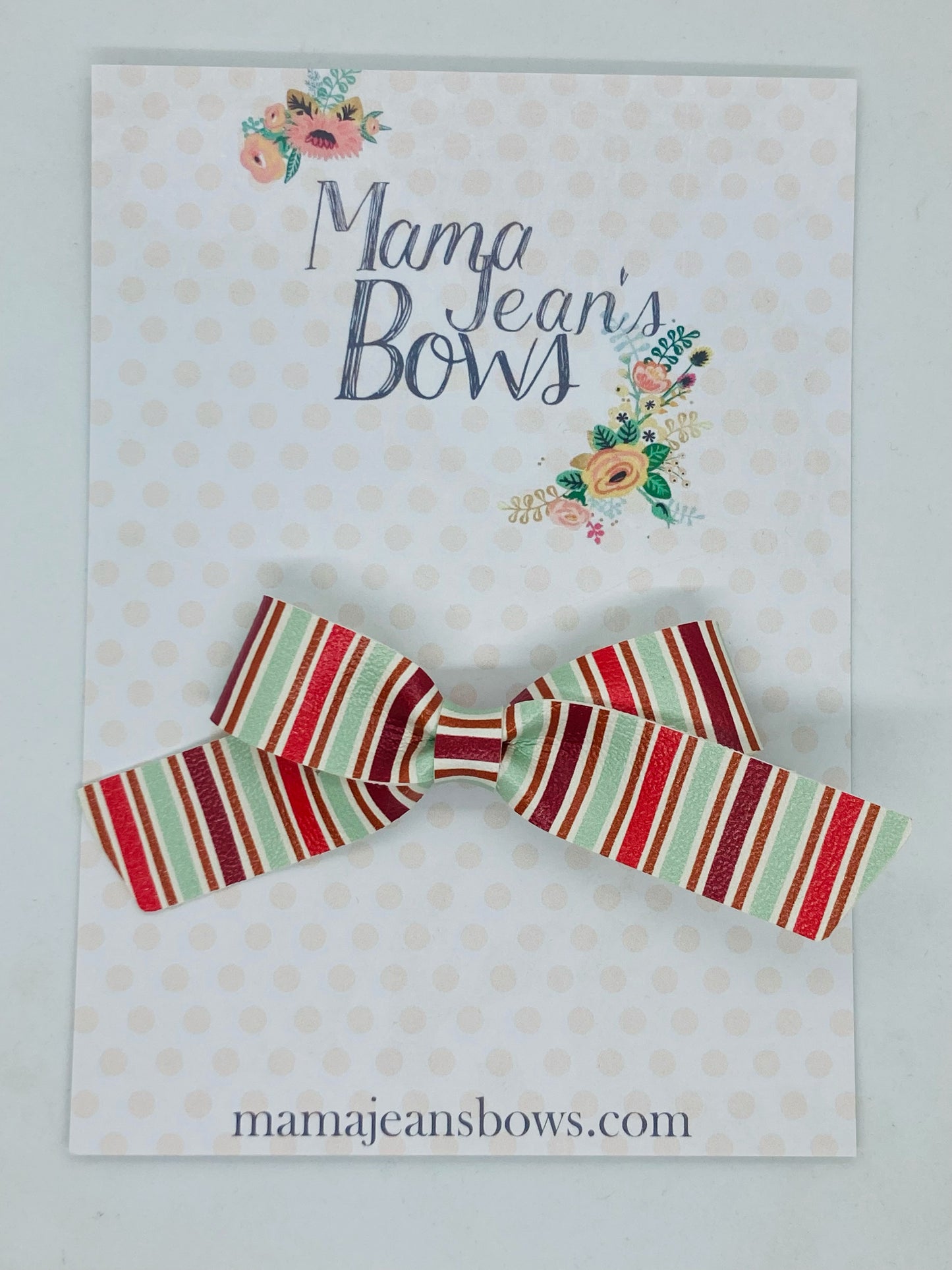 Holiday Stripes Lux Hair Bow