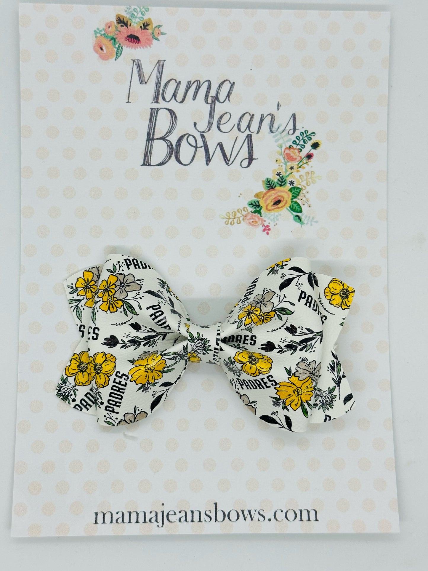 Padres Floral LouAnn Hair Bow