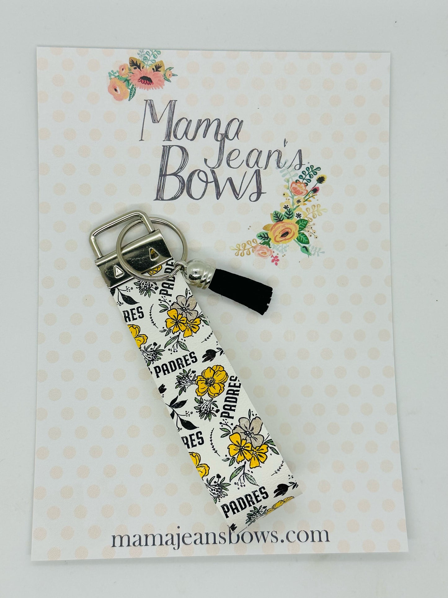 Padres Floral Keychain