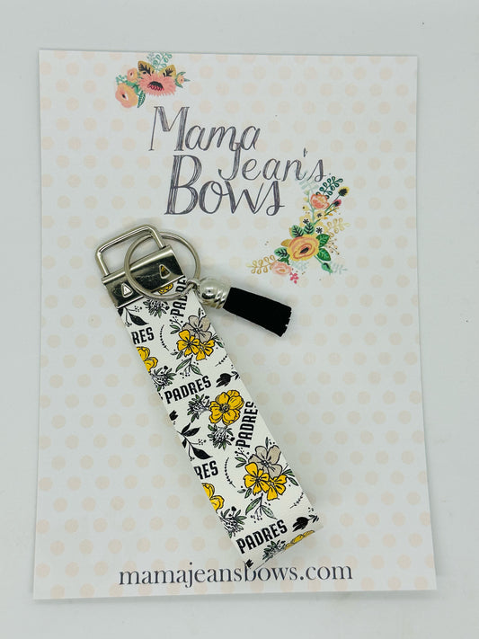 Padres Floral Keychain