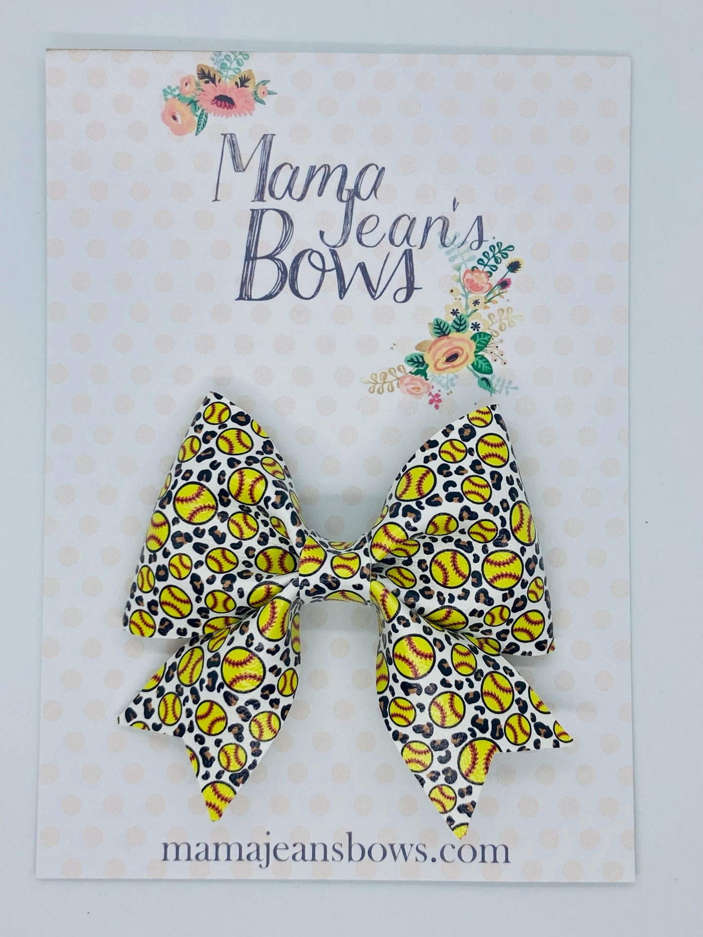 Softball Cheetah Carissa Hair Bow